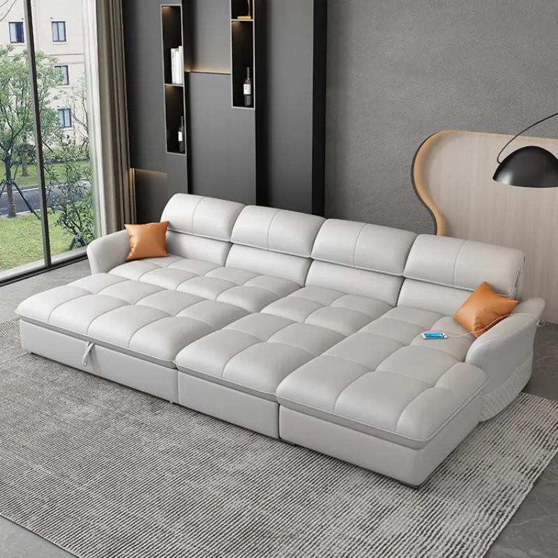 technical cloth european style corner fabric bedroom furnitures l shape sofa folding bed for living room