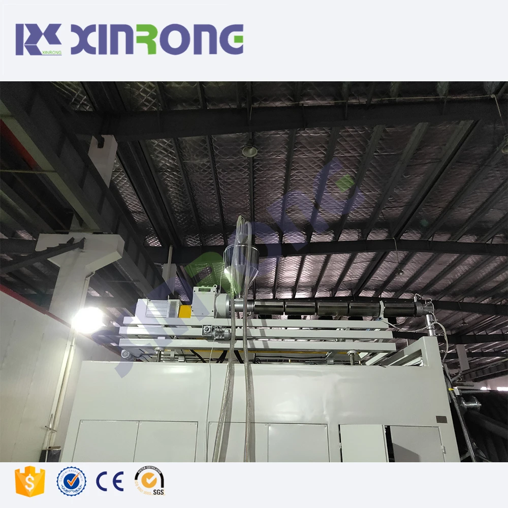Xinrong 3000mm HDPE winding pipe extrusion line /HDPE plastic hollow wall winding spiral pipe machine