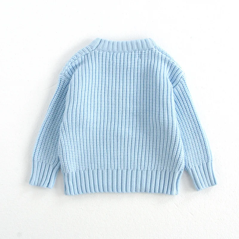 Детский хлопковый свитер с длинным рукавом