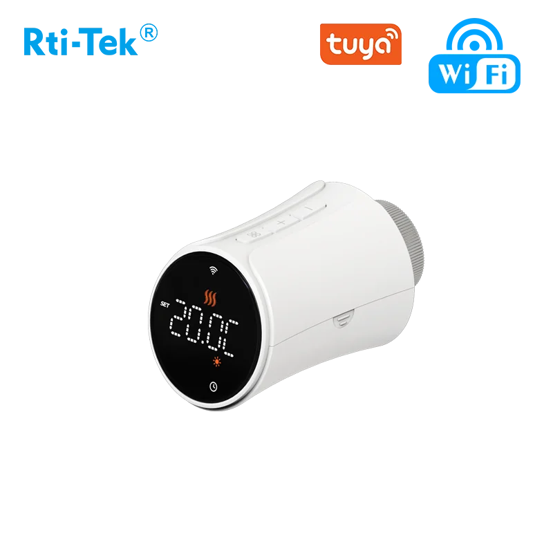 TUYA Wi-Fi Smart LED Thermostatic Radiator Valve TRV Modern Alexa Google Home Compatible No Gateway Required Apartment Use