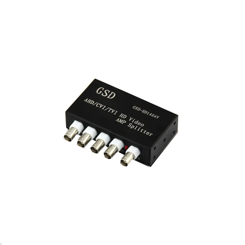 AHD CVI TVI CVBS CCTV HD BNC Video Distributor 1 in 4 out video splitter for 0-500M