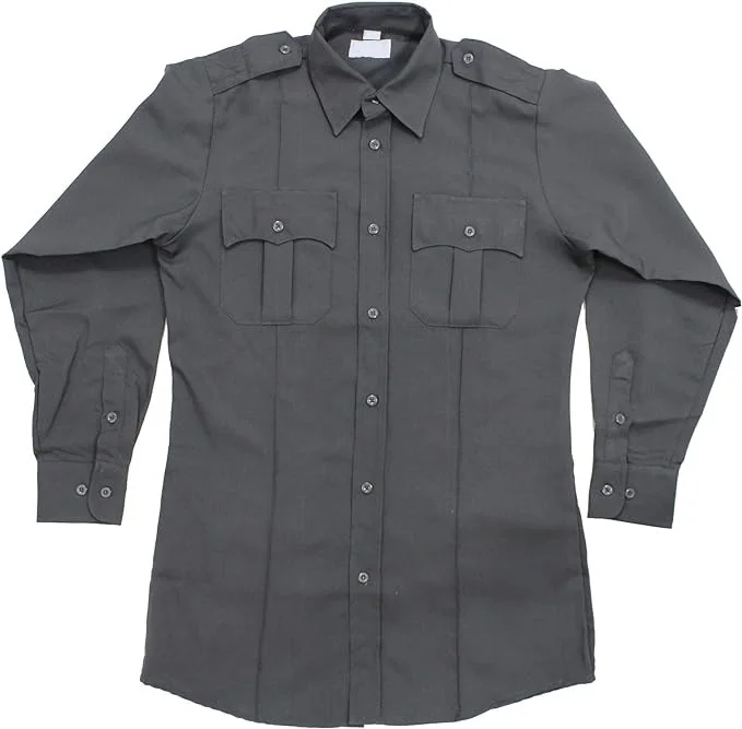 Long Sleeve Button Down Unisex Shirt Law Enforcement Security Guard Uniform Shirts