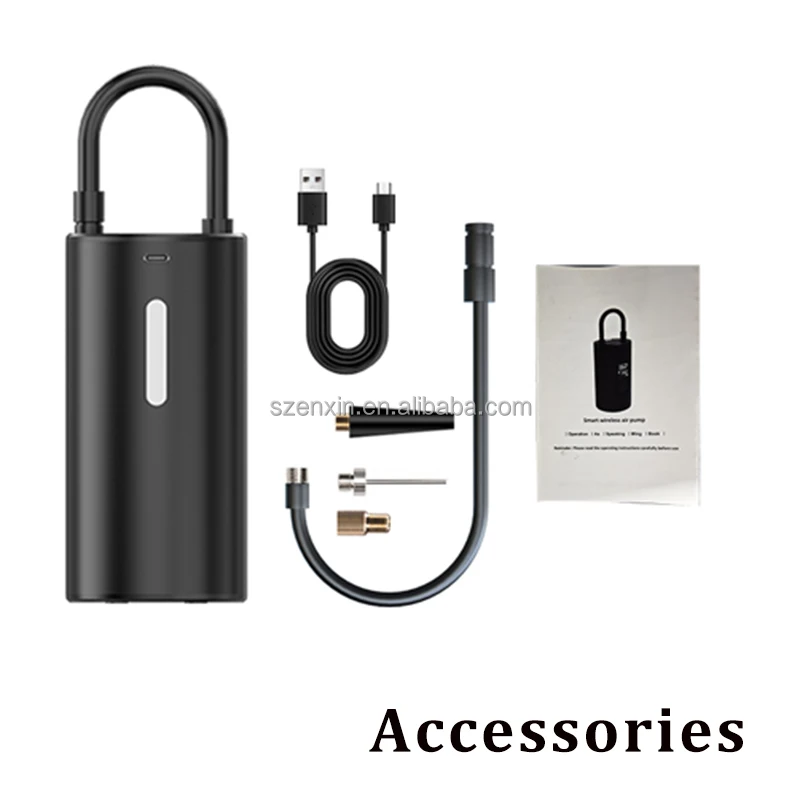 Mini Wireless Tire Inflator Air Pump LED Light Car Air Compressor Motorcycle Bicycle With Tire Pressure Monitor