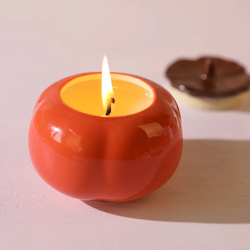 Lucky Persimmon Wedding Gift Box Ceramic Pot Bedroom Fragrance Decoration Sleeping Aid  Aromatherapy Candle