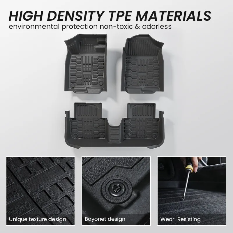 High Quality Car Floor Mat TPE 3D Car Mats Dustproof Easy Clean Carpet Car Foot Mat for Changan CS55