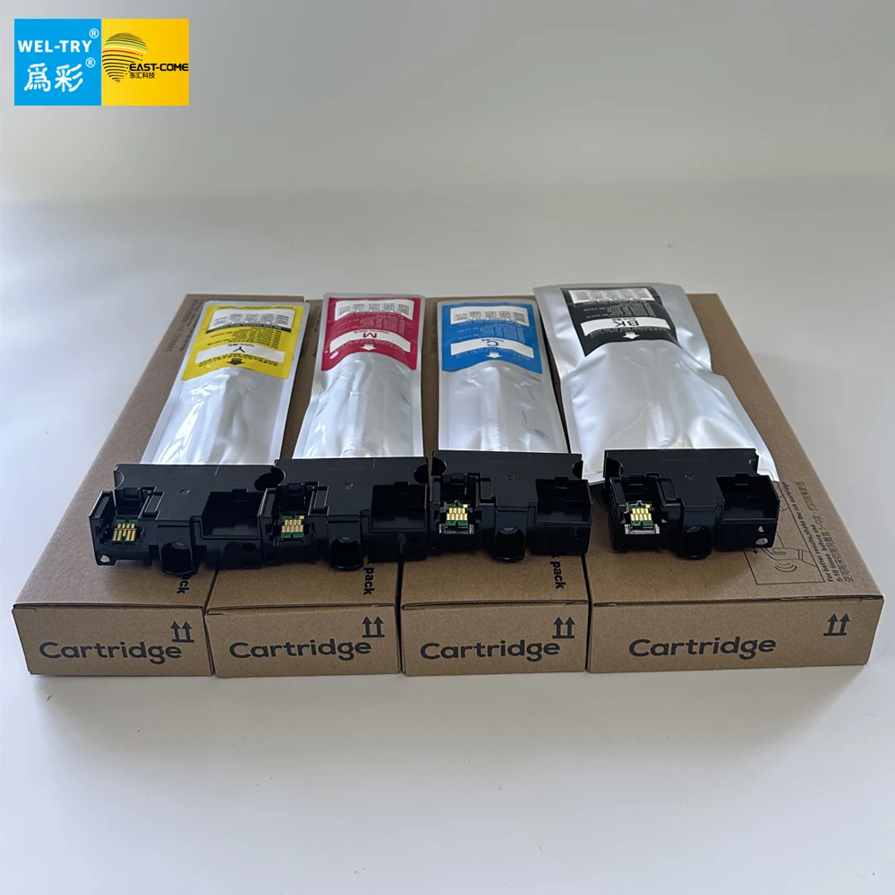 WEL-TRY Business Inkjet Cartridge Ink Bag C13T01C T01C1-T01c4 For Epson WorkForce Pro WF-C529R / C579R With pigment ink inside