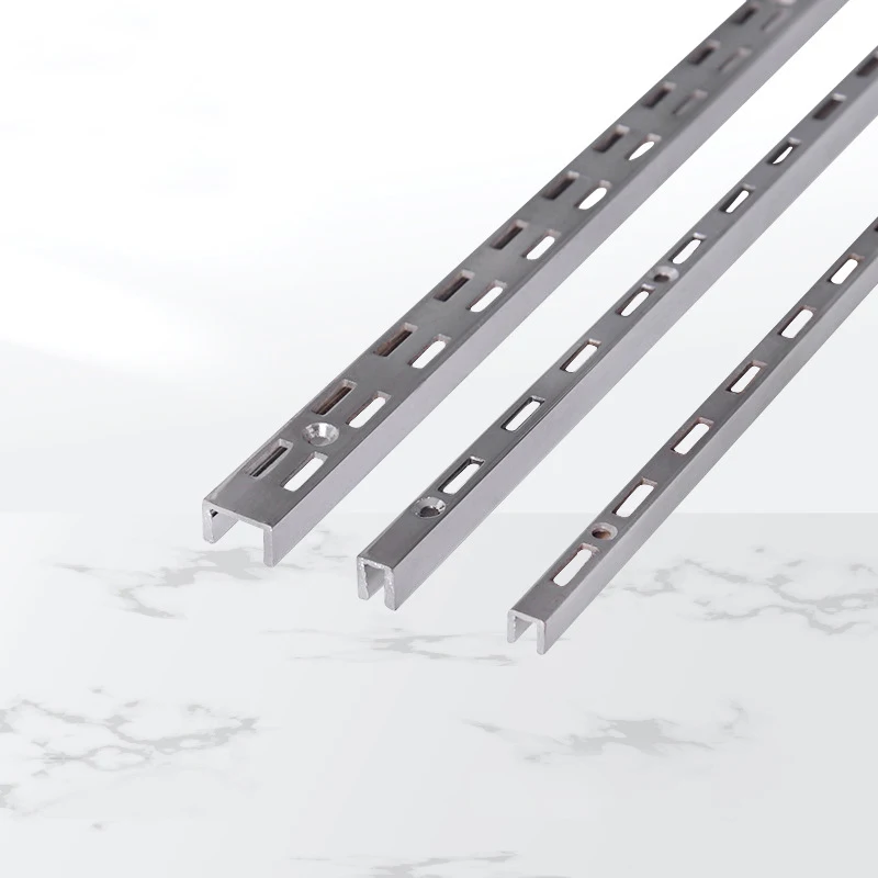 Twin Slot Shelving System Brackets Uprights with Metal Adjustable AA Channel Retail Display Slot Upright