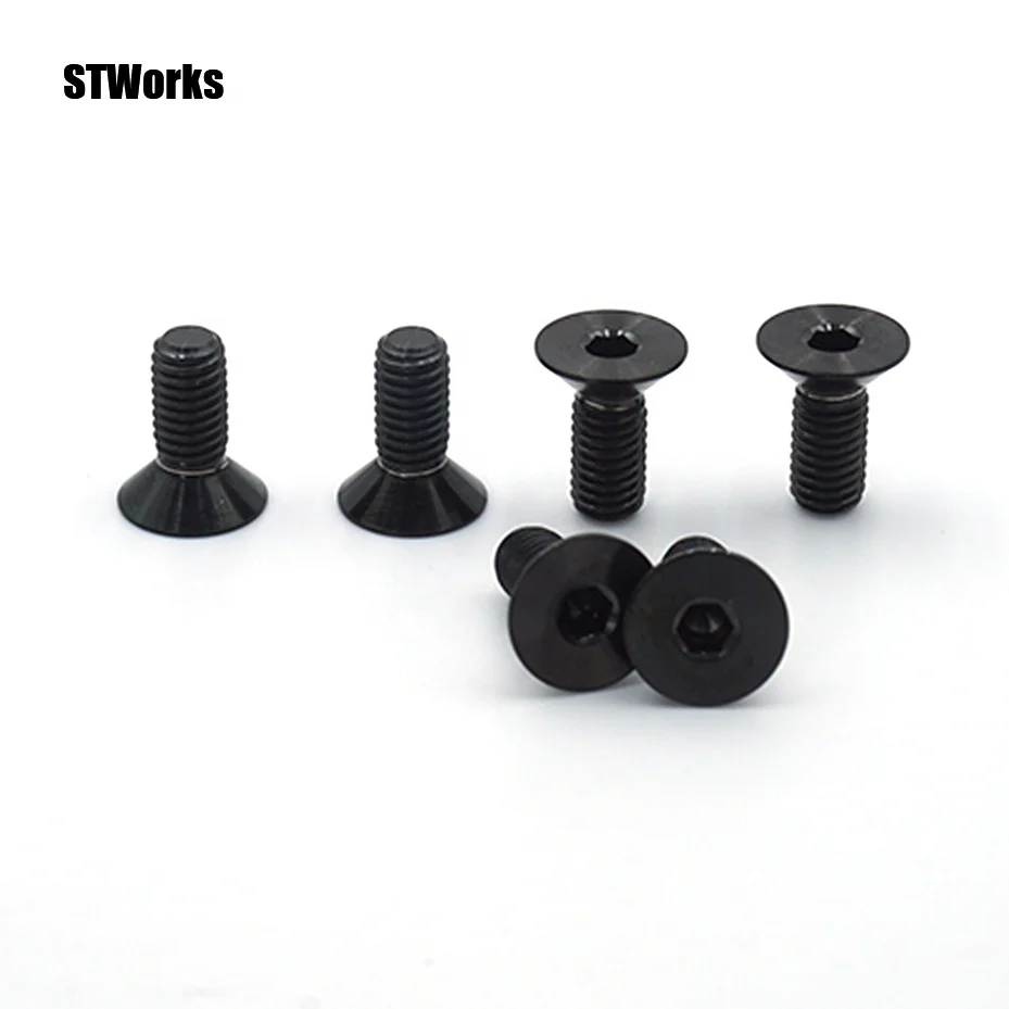 Customized DIN 7991 Titanium gr5 Black Hexagon Socket Countersunk Head Cap Screws bolts