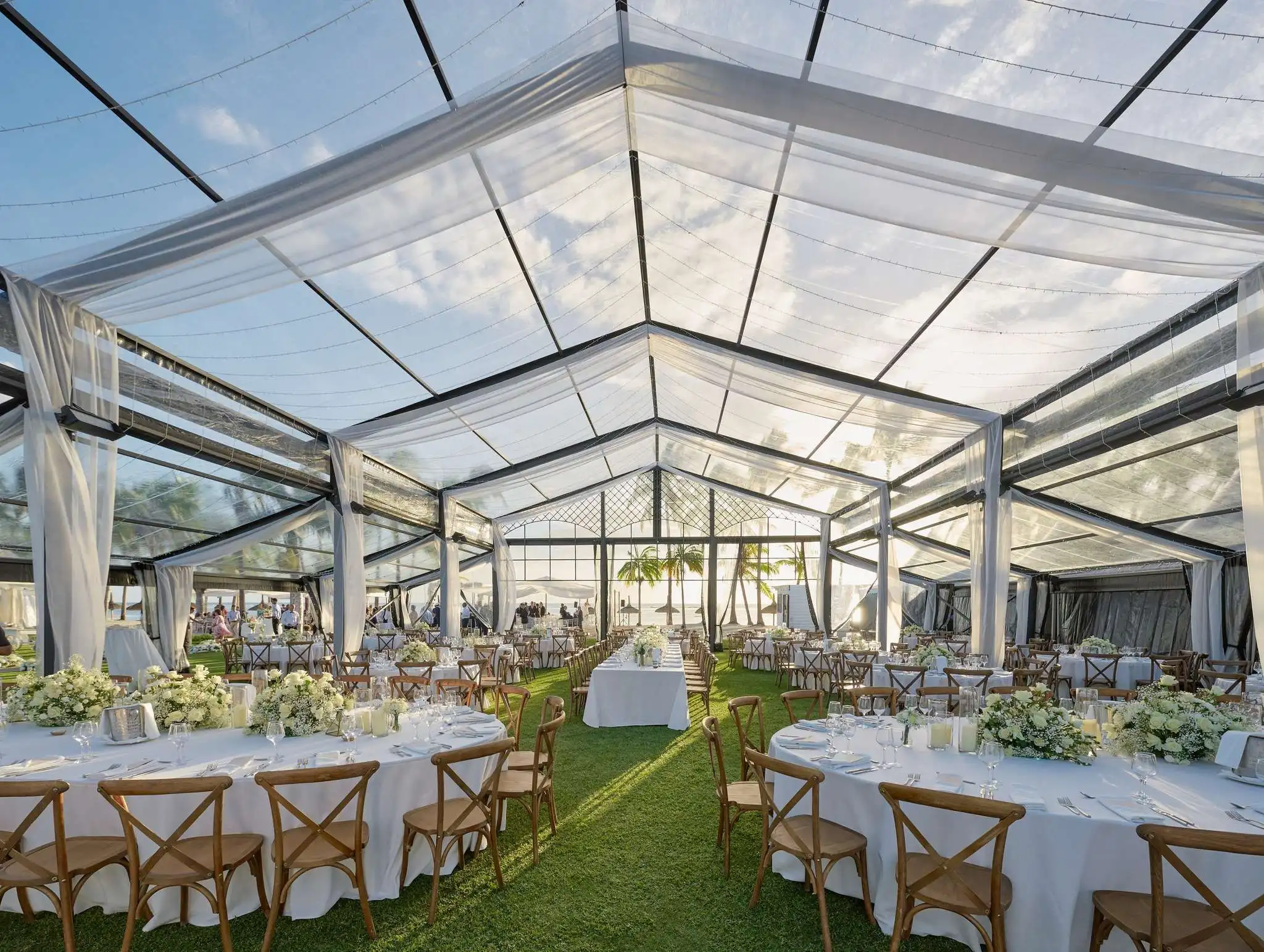 Outdoor Clear Transparent Pvc Glass Luxury Venue Reception Restaurant Church Marquee Wedding Party Frame Tents for Events