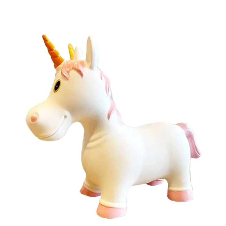 Wholesale Wild Animals Jumping Inflatable Toy Unicorn Jumping Toys for Girls PVC OPP Bag Unisex Horse Toys Plastic Accepted EN71