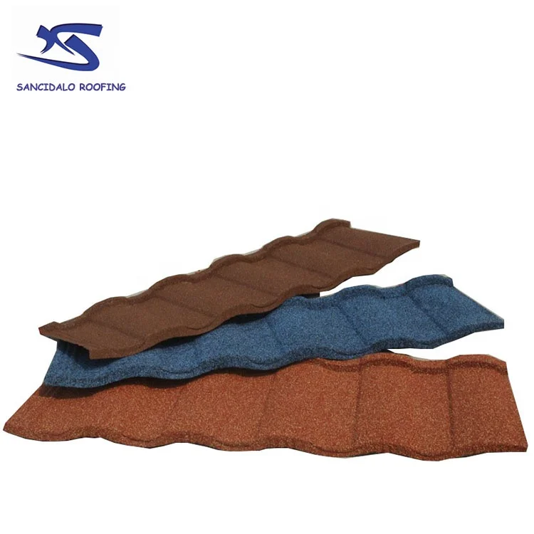 Roman stone coated metal roof tiles / stone roofing tile