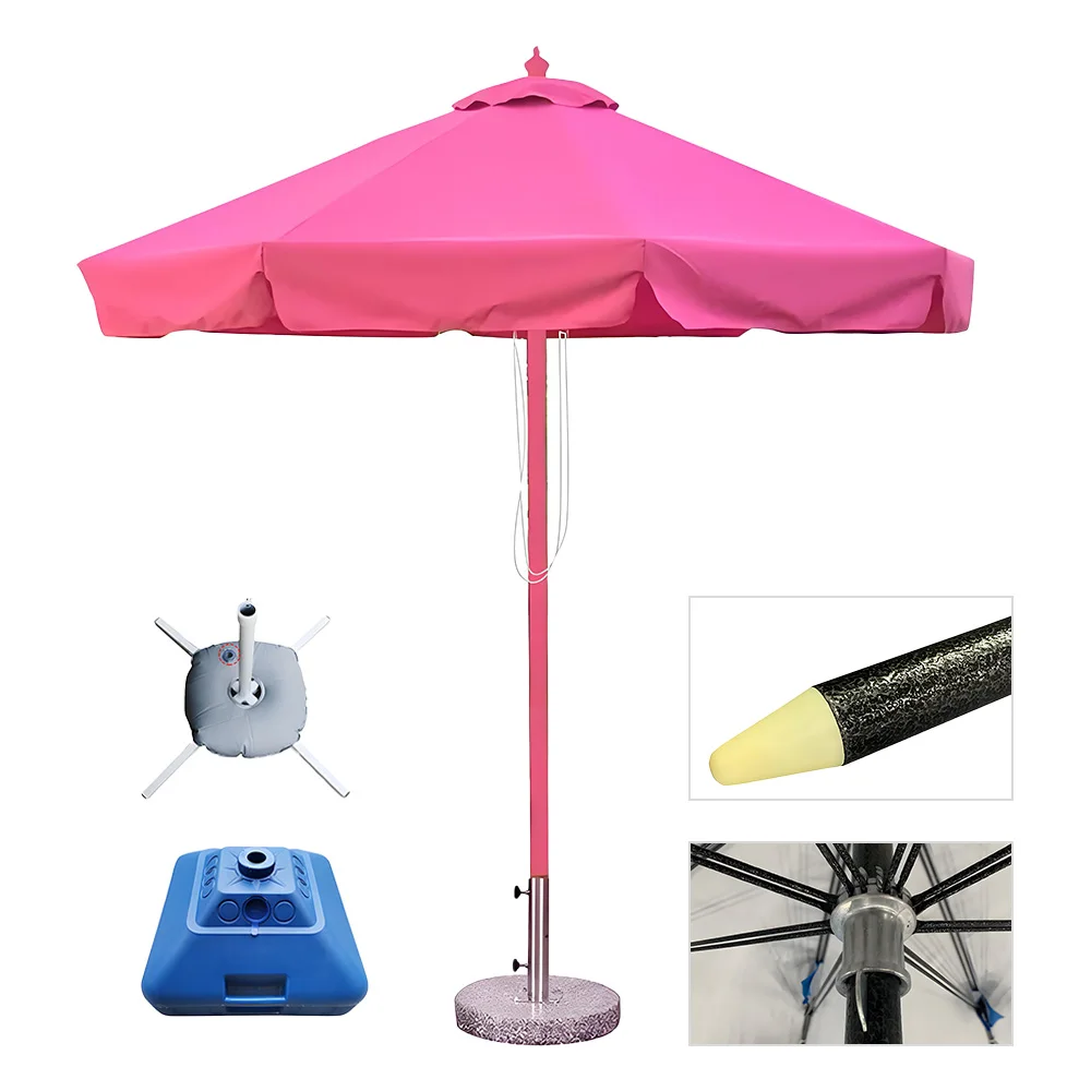 Promotional Durable Beach Umbrella Wind resistance Outdoor Advertising Umbrellas with custom Logo base filled with water