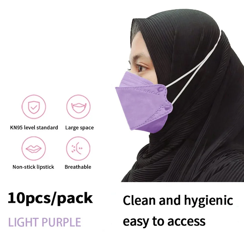Kf94 Hijab Face Mask Muslim headwear cross ear band color kn94 face mask