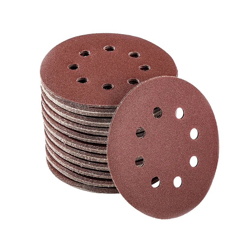 German Production Line 125mm Hook And Loop Abrasive Sand Paper Sanding Disc For Polishing