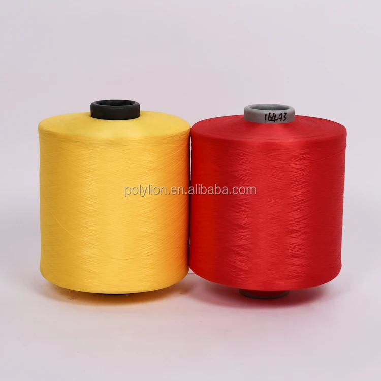Оптовая продажа, 100% полиэфирная пряжа DTY высокого качества, переработанная NIM SIM LIM окрашенная GRS сертификация, несколько цветов