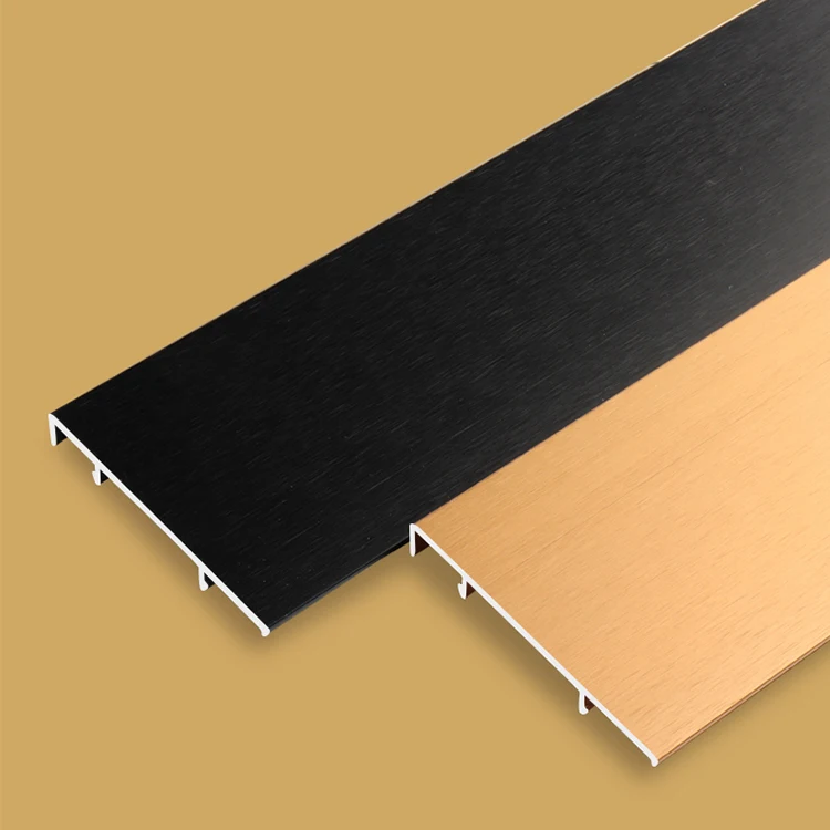 Factory stock wholesale Aluminum Skirting board Wood Pattern Coated Flooring Decorative skirting Board