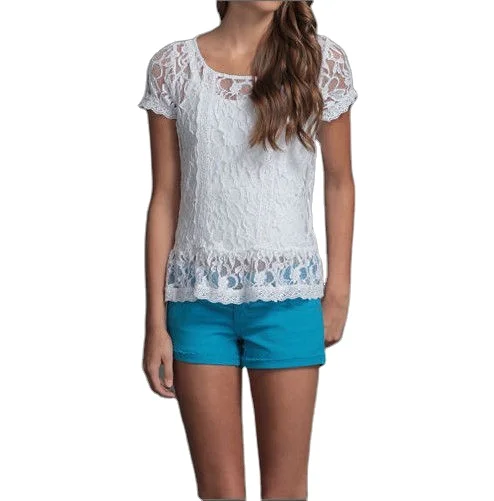 
Crochet Lace Tops Women Lace T Shirt 