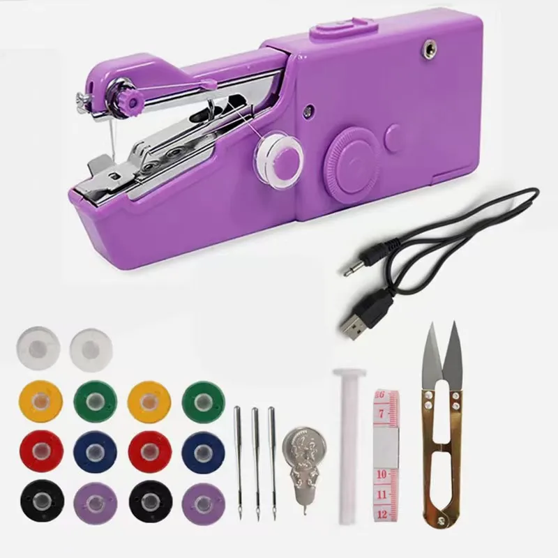 Handheld Mini Sewing Machine Handy Stitch Mini Electric Sewing Machine New Plus Accessories Sewing Machine Set