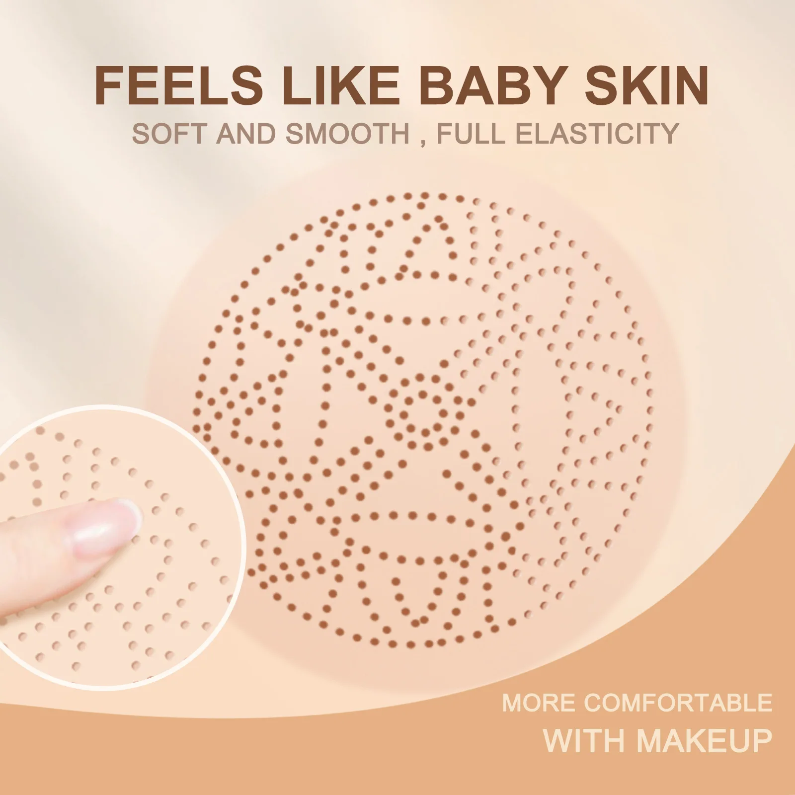 2022 High  Quality  Mushroom Shape Makeup Cotton Natural Nude Makeup Setting BB Cream Foundation air moisture cushion