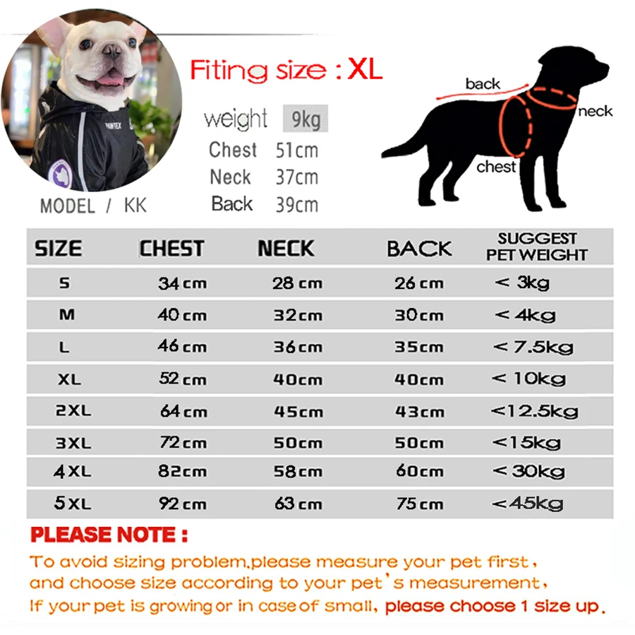 Fashion Pet Dog Waterproof Coat The Dog Face Outdoor Jacket Reflective Raincoat For Small Medium Large Dog Cat Pet Clothes