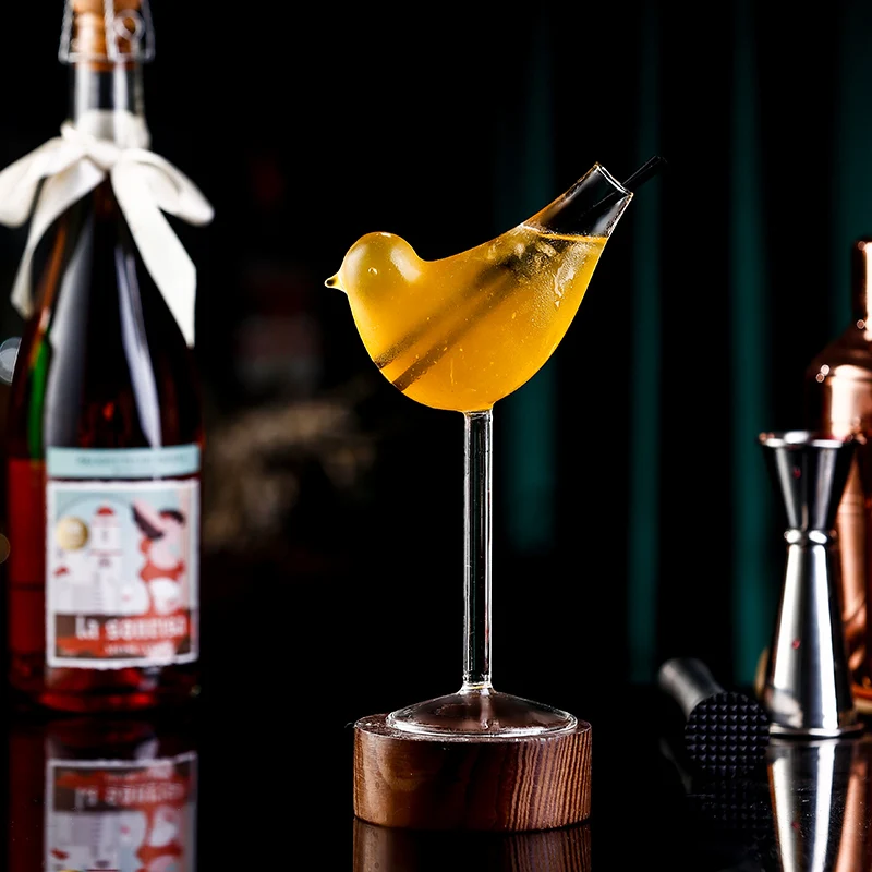 160ml Bird Cocktail Glass Bird Shaped Martini Glass Clear Fancy Drinking Glasses Unique Wine Glasses For Party Wedding