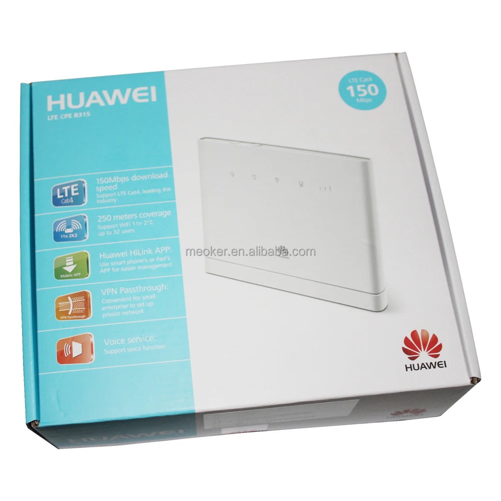 HUAWEI B315S-22 150 Мбит/с на открытом воздухе 4 аппарат не привязан к оператору сотовой связи CPE маршрутизатор 3G 4G аппарат не привязан к оператору сотовой связи в Европе, Южная Америка, Азия, Средний Восток, Африка для HUAWEI