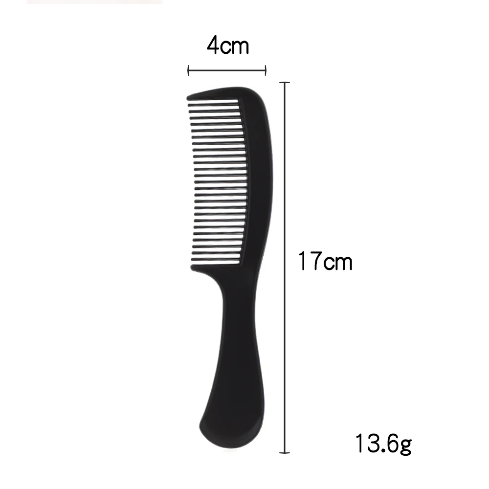 Factory Wholesale High Quality Rat Tail Comb Plastic Antistatic Hair Cutting Barber Comb Black Thicken Hair Comb