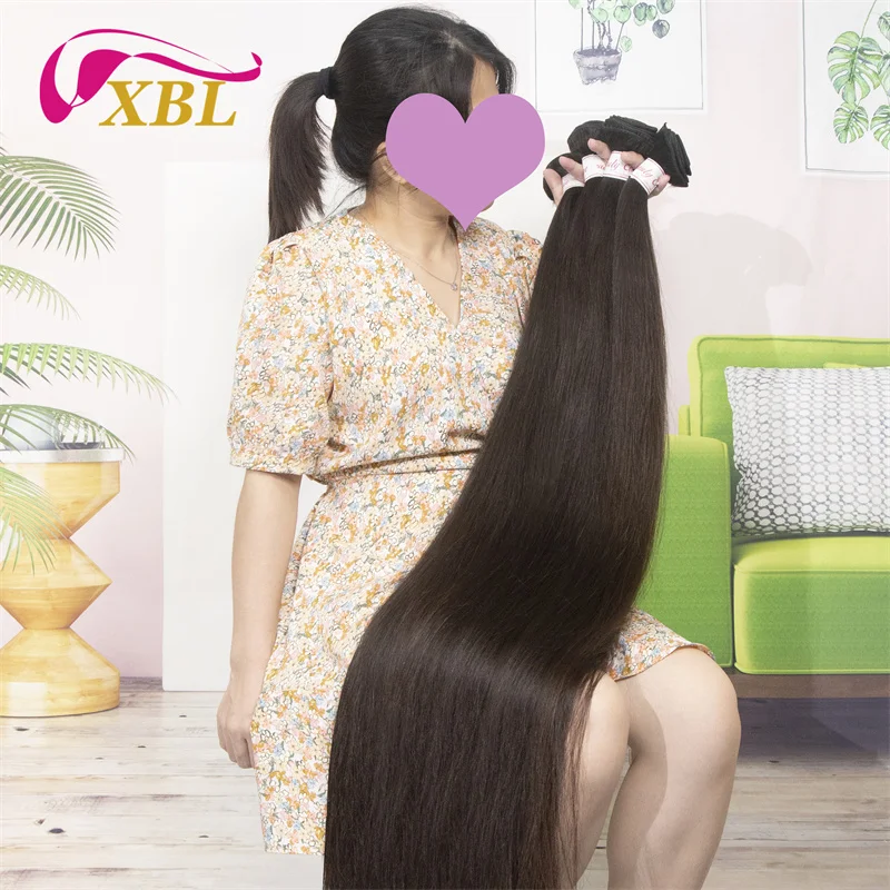 XBL hair factory wholesale price hair bulk ponytails silky straight color ponytail human hair extensions