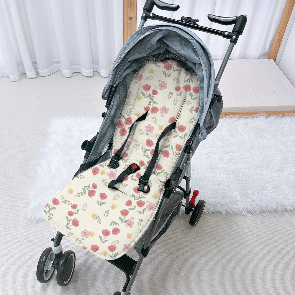 Premium Quality Easeful Cotton Babi Stroller Cushion Breathable Plain Soft Baby Pram Liner Koala Baby Carriage Liners