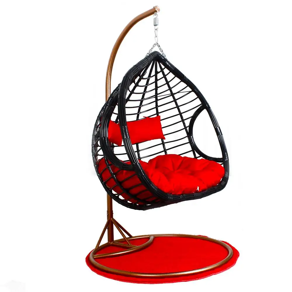 New arrival hottest purple rattan apple chair cheap price balcony swing cheap egg chairs