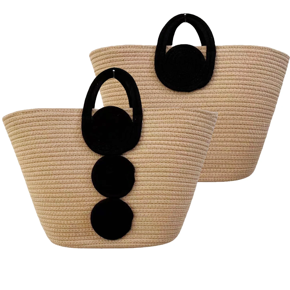 New Fashion Designer Travel Beach Handmade Shoulder Bag Cotton Rope Bag For Women Girl