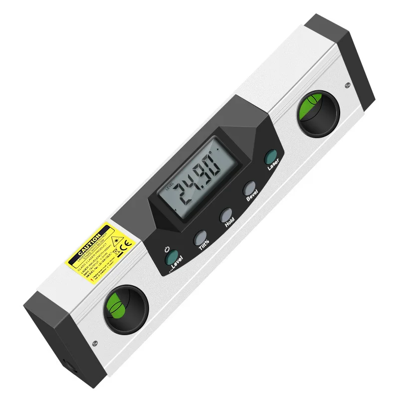 High Precision Aluminum Alloy 150MM Digital Laser Level Ruler Angle With Magnet