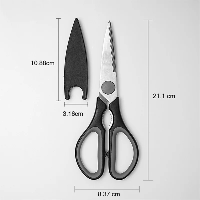 
Heavy Duty Multi Shear Multipurpose Kitchen Food Scissors with Cover for Office Home Cutting 