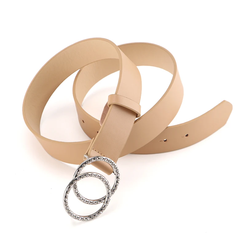 Personality Vintage popular elegant designer fashion cow fur belts for women