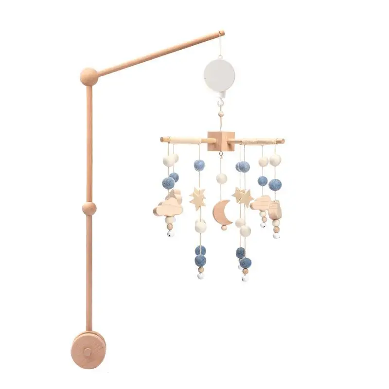 Nordic Style Baby Bed Bell Accessory Bracket Infant Comfort Toy Music Box Bed Bell Bracket Mobile Hanging