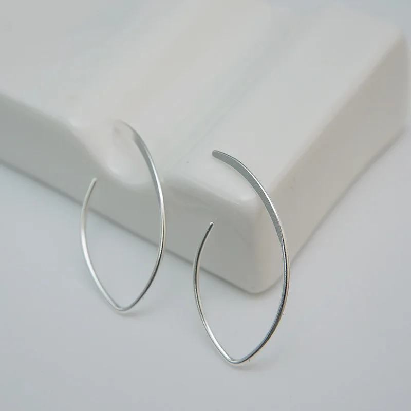 Fanyue wholesale high quality korean earrings 925 silver jewelry gold plated simple sleep ear hook for women