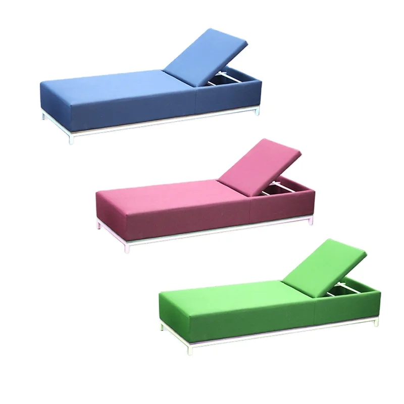 adjustable garden sun lounge patio aluminum plywood sun bed/ outdoor beach  lounger