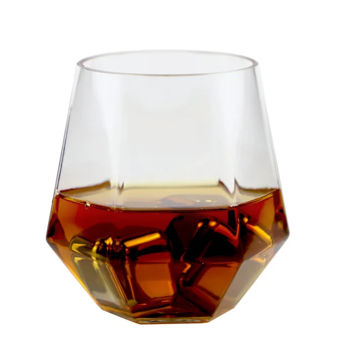 Cross-border best-selling new tumbler plastic whiskey glass tiltable plastic tritan wine glass