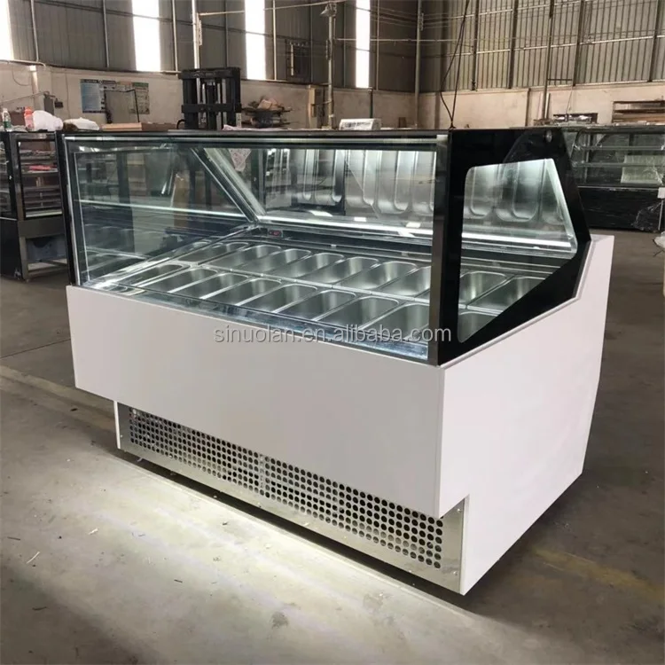 Professional manufacture gelato freezer ice cream display ice cream showcase freezer for ice cream