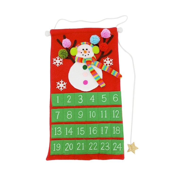 
Personalized 23 Inch Hanging Felt Handmade High Quality Advent Calendar Christmas 