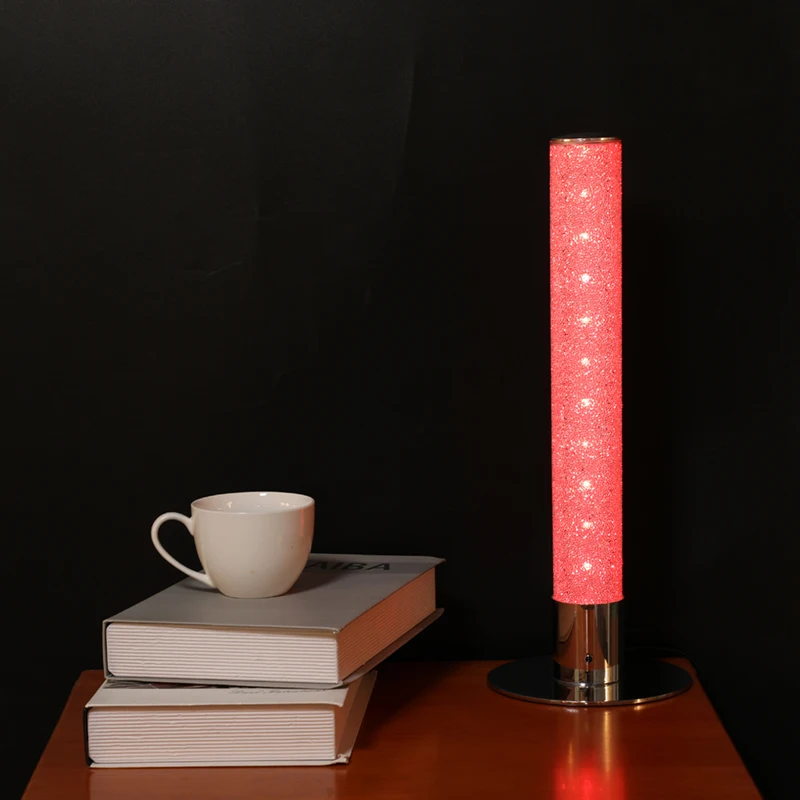 RGB LED table lamp with Luxury crystal decorative Remote control table light for living Plating LED night light for bedroom