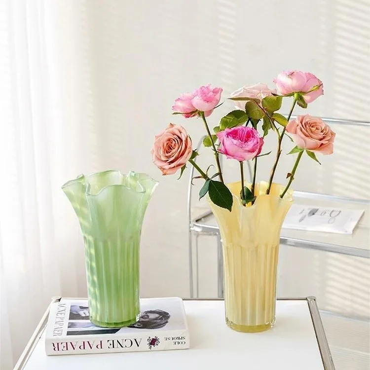 Creative cabbage vase petals vase ornaments simple living room dining table model room flower arrangement flower glass
