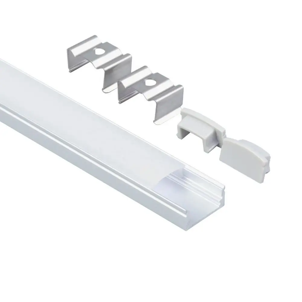 TW1708B Factory Price Connectable Slim Led Linear Light Aluminum Profile Customized Silver Black Led Channel For Led Strip Light
