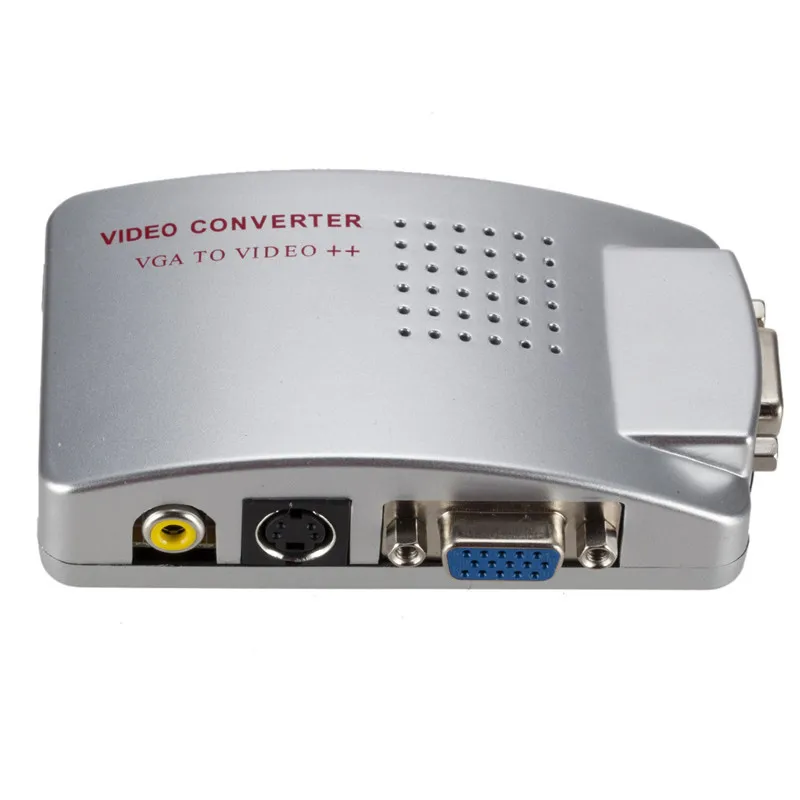New Design VGA to AV video converter supports HD computer to TV VGA to BNC converter box PC to TV