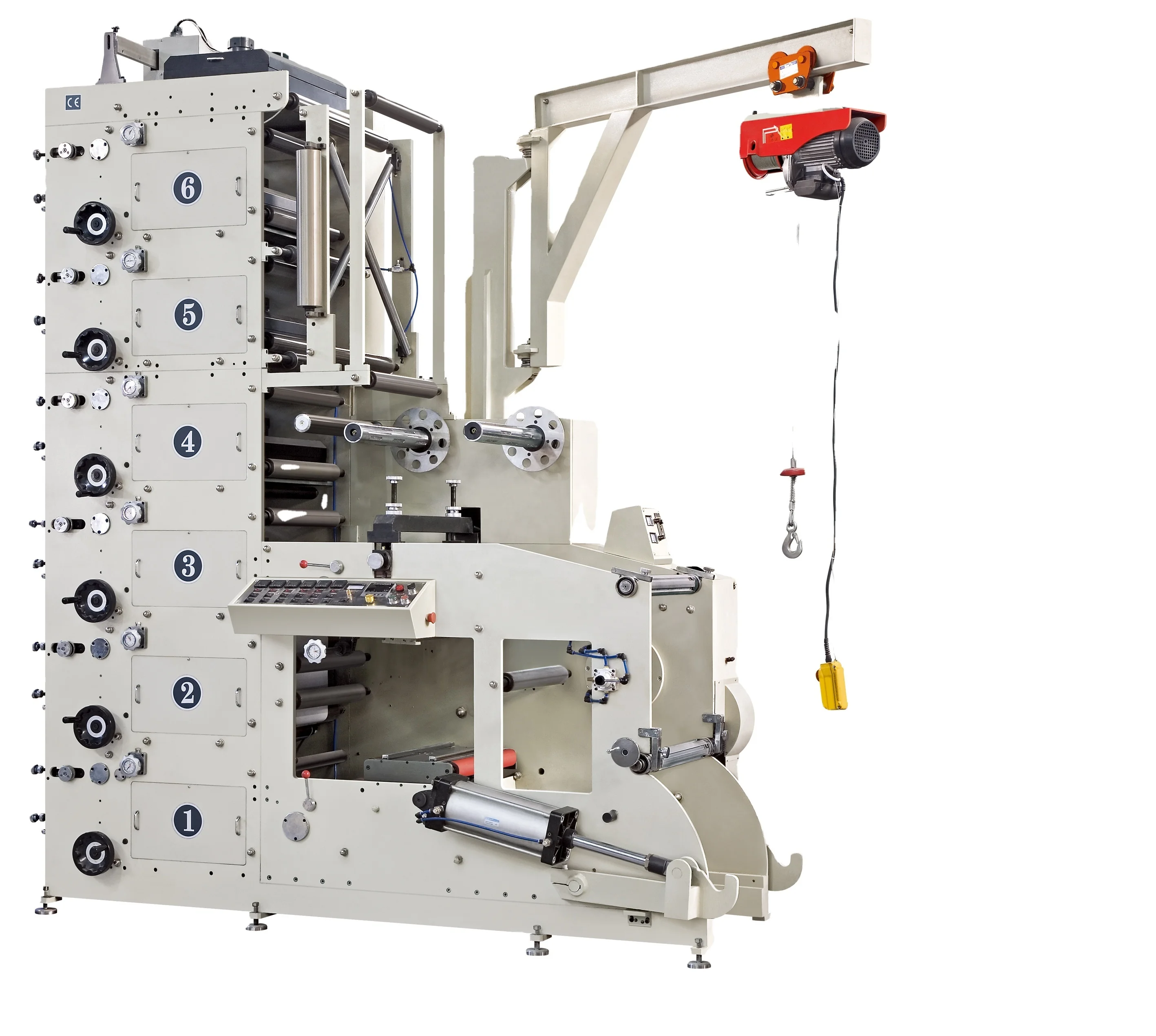 Label Paper 2/4/6/8  color flexographic printing machine paper factory high speed customized