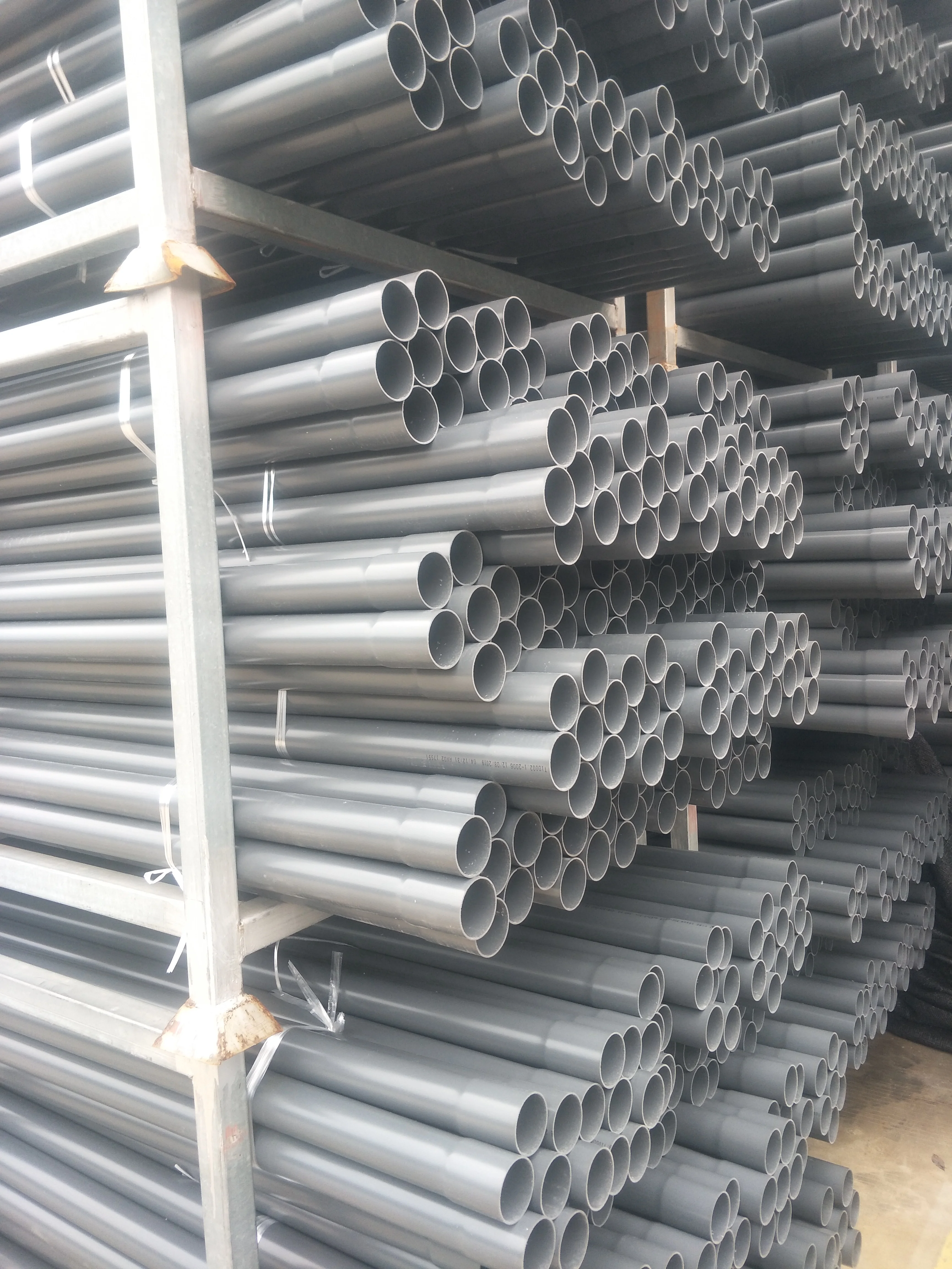 recycled plastic tube drain pipe food grade flexible sewer water 4 inch black white color