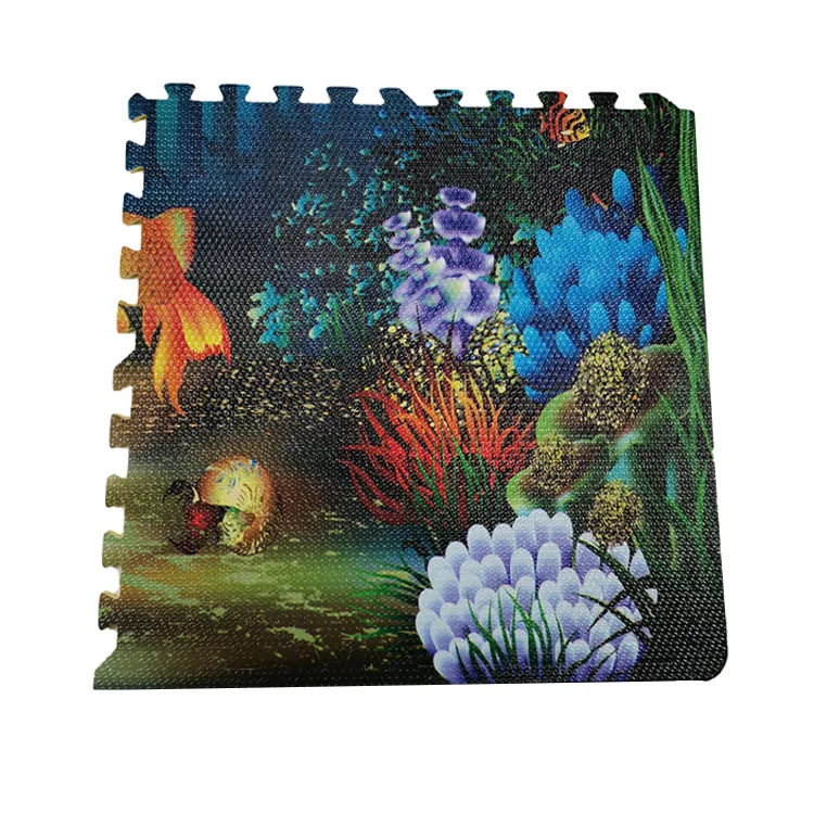 2024 new design factory price ocean animal  fish brightly coloured large  non toxic wholesale baby play eva foam puzzlemat