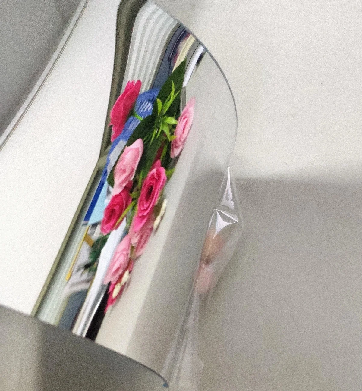 Flexible PC Mirror Cut to Size Phthalate Free 1.0mm Silver Art Deco Square Plastic Mirror