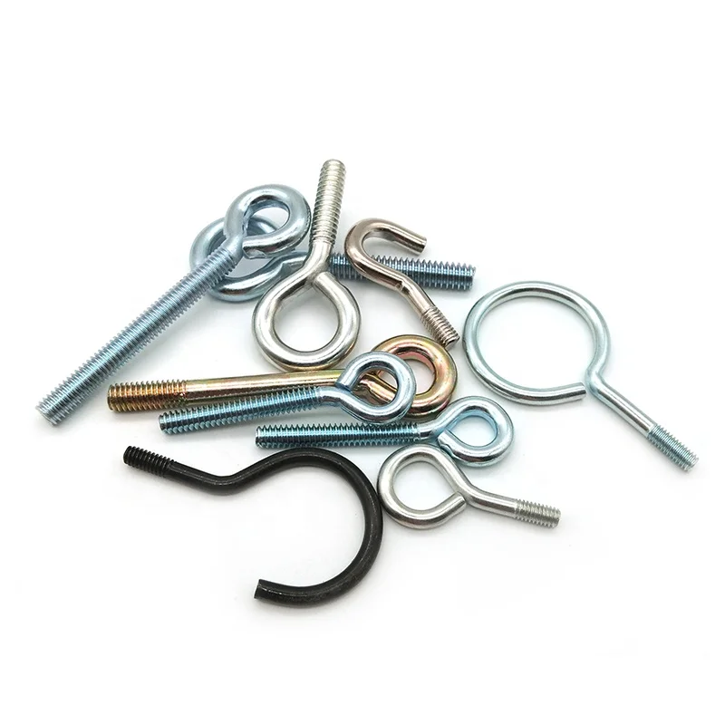 wrought iron hook titanium m8 black small shoulder flat eye bolts 15 inch