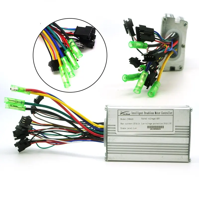 LCD/LED Electric Bike DC Controller with Speed Limit 36V/48V Rated Voltage Electric Bicycle Controller Fit for 250W-1000W Motor